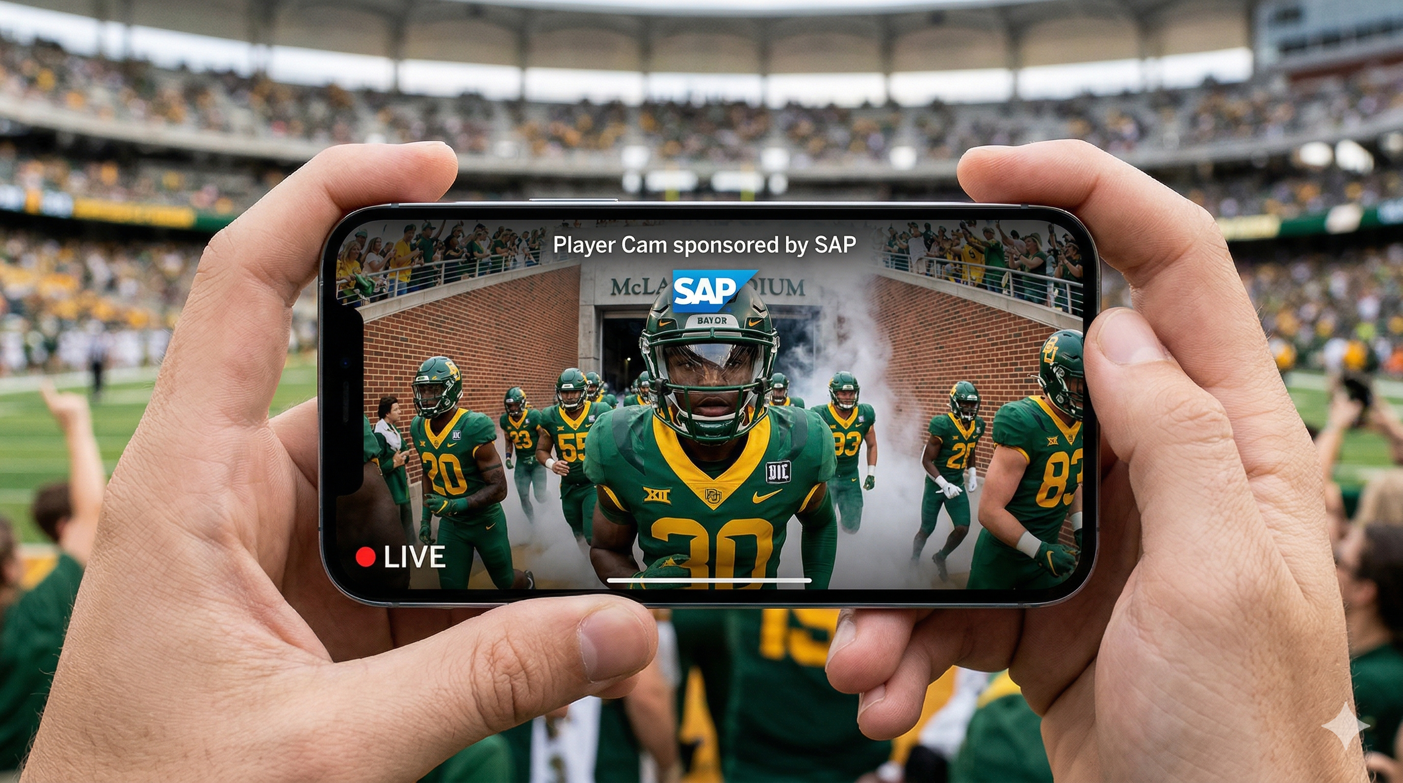 In-stadium app usage